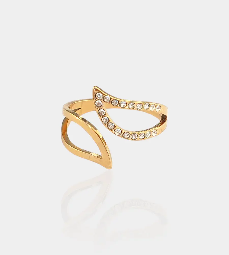 Bague ajustable avec strass