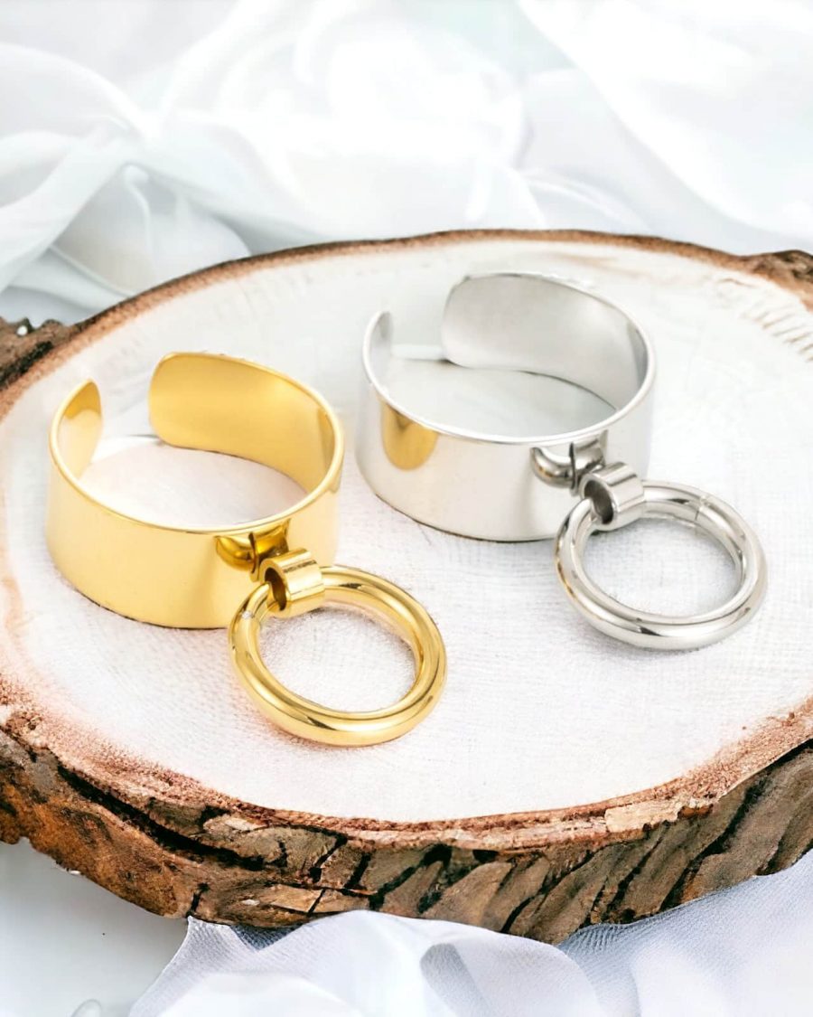 Bague breloque anneau en acier inoxydable