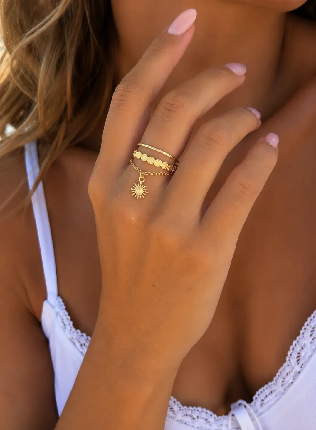 Bague breloque soleil – Image 2