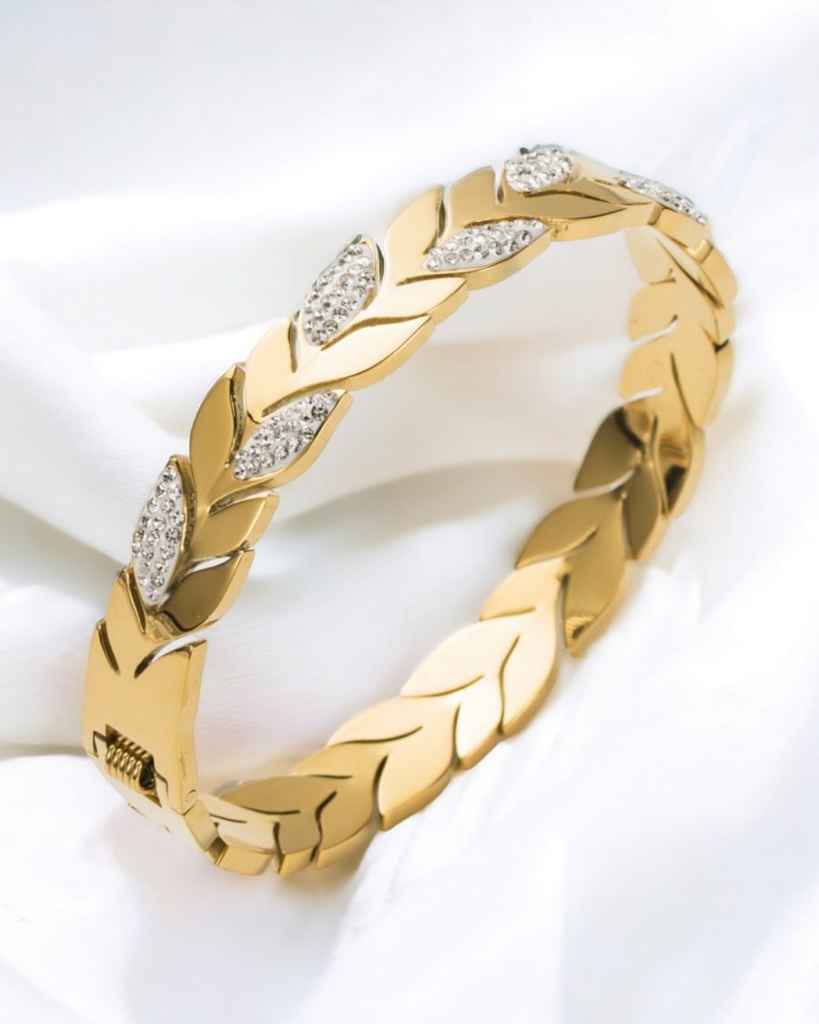 jonc doré avec strass