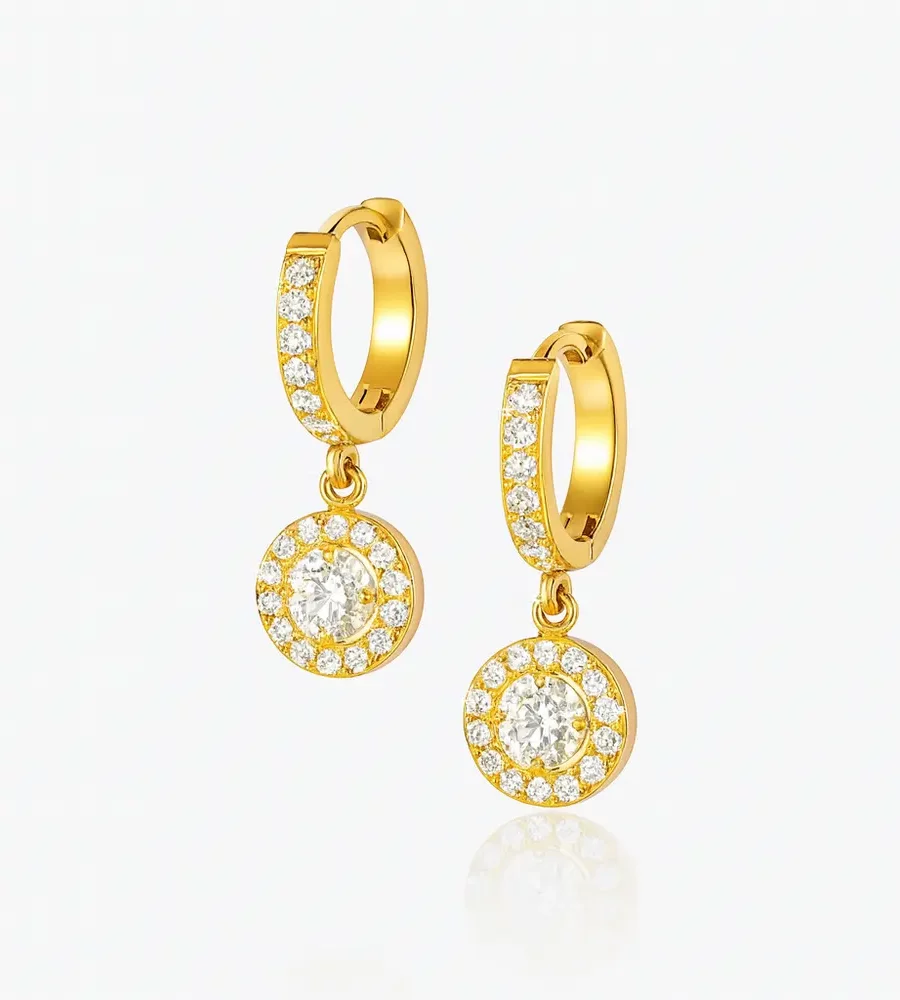 Boucles d'oreilles créoles strass