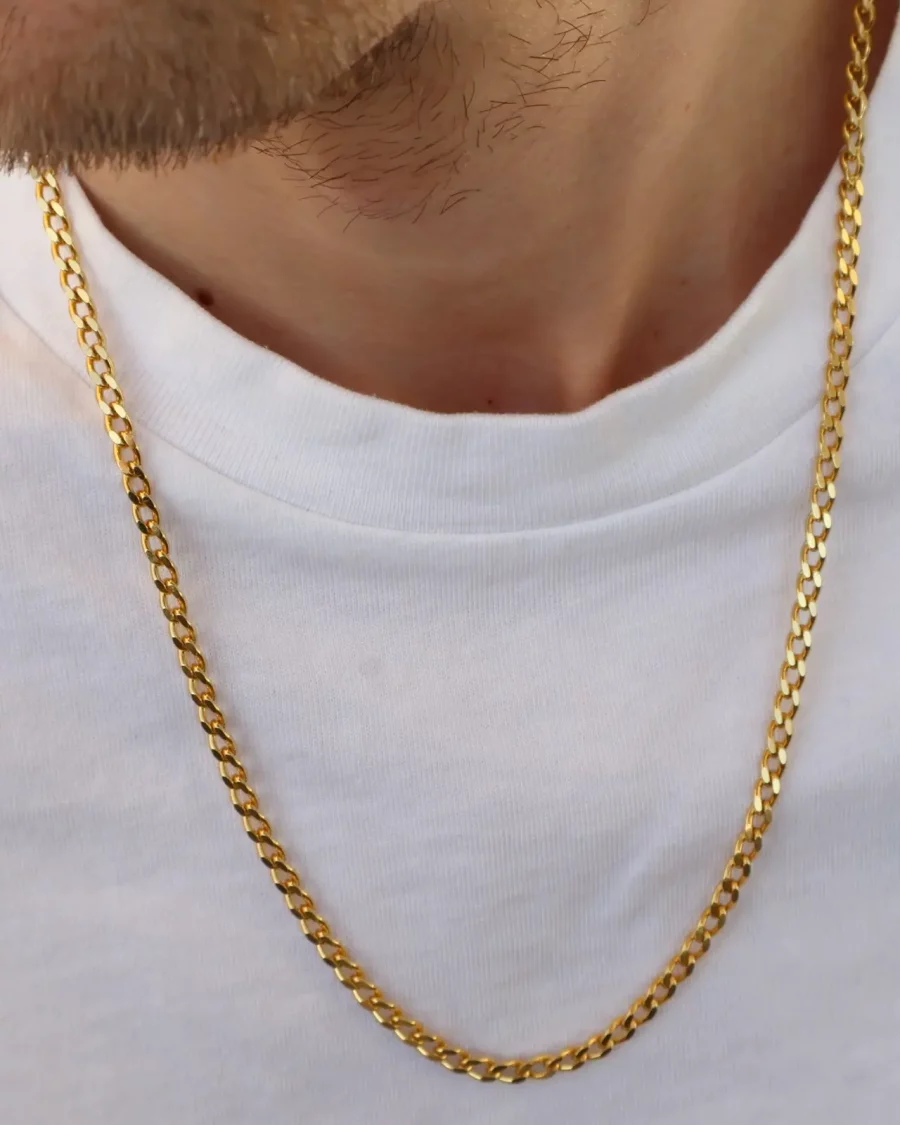 Collier homme à maille figaro
