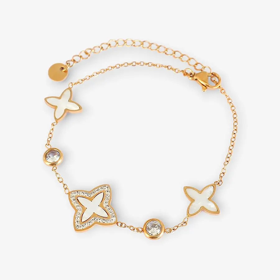 Bracelet trèfles doré