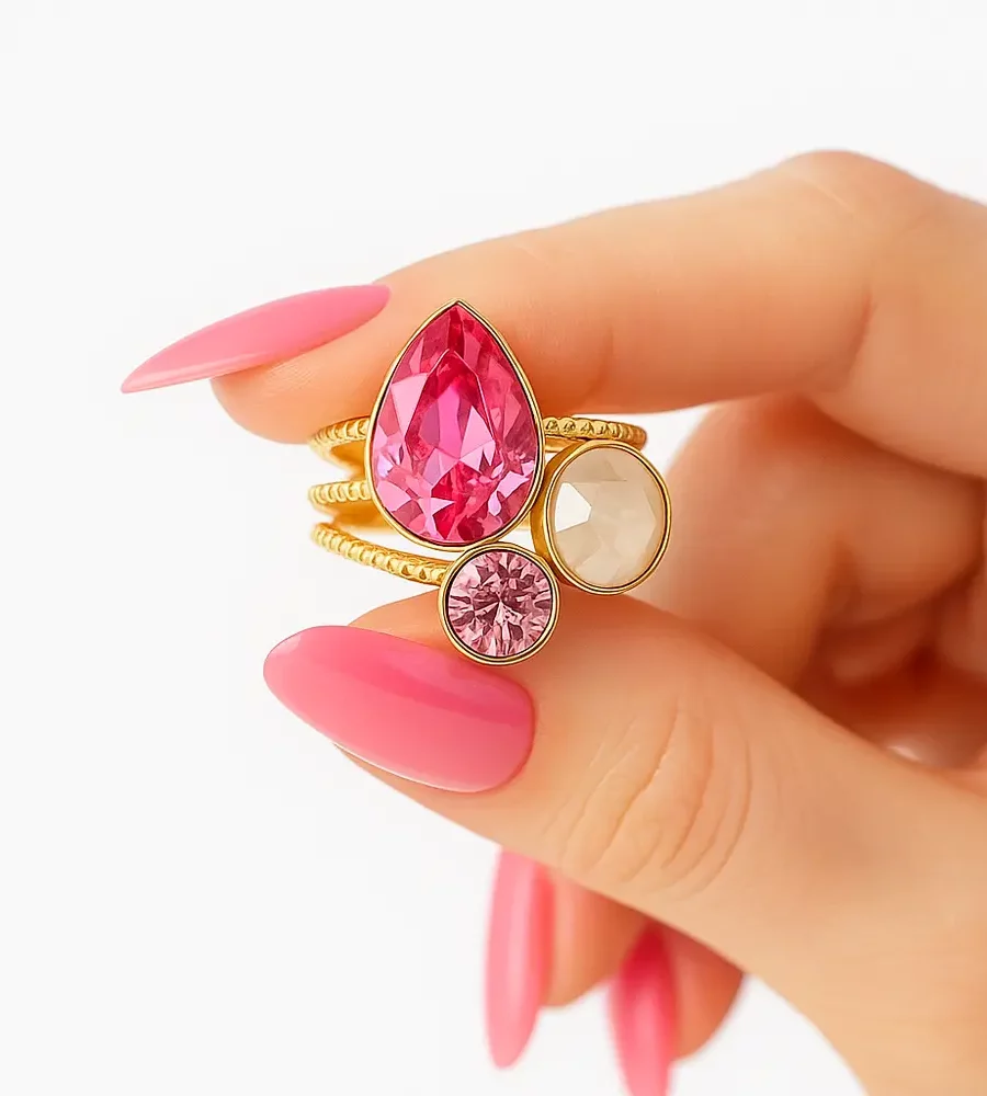 Bague cristaux Swarovski ajustable
