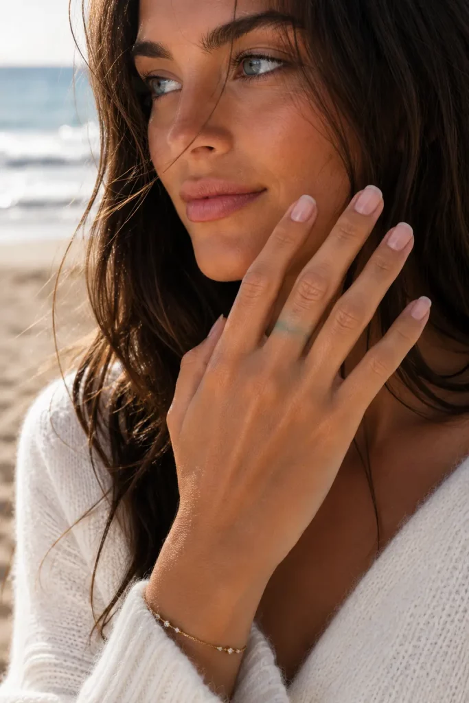 Trace bleue autour du doigt causée par une bague en acier inoxydable