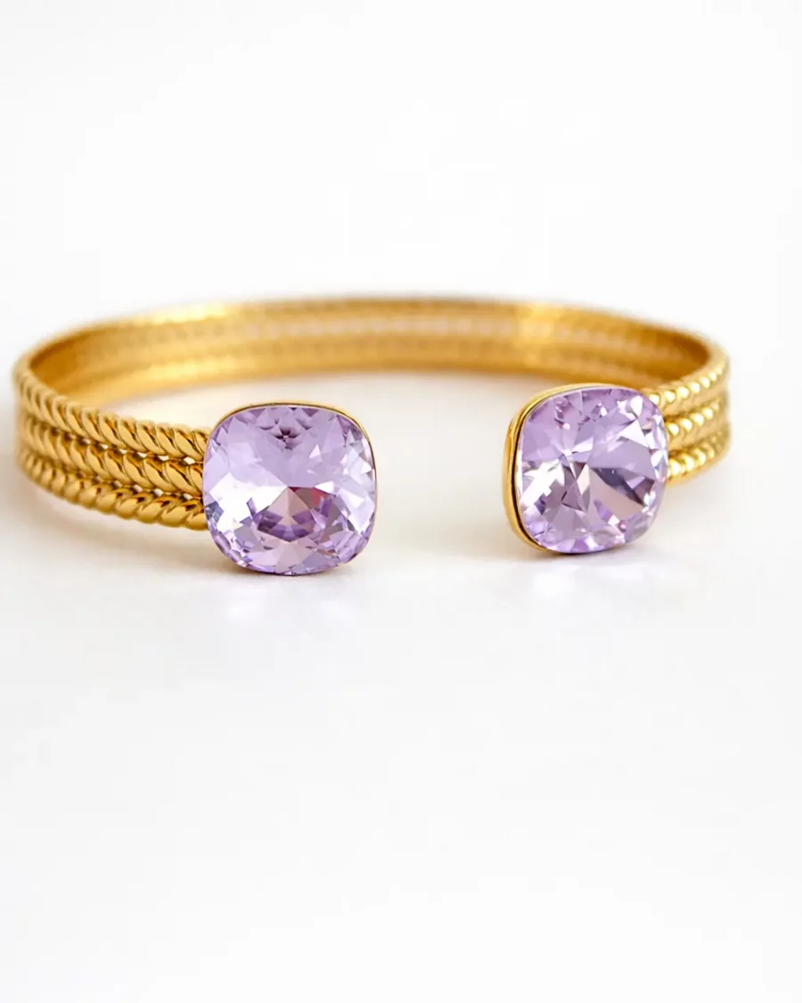Jonc cristaux Swarovski violet