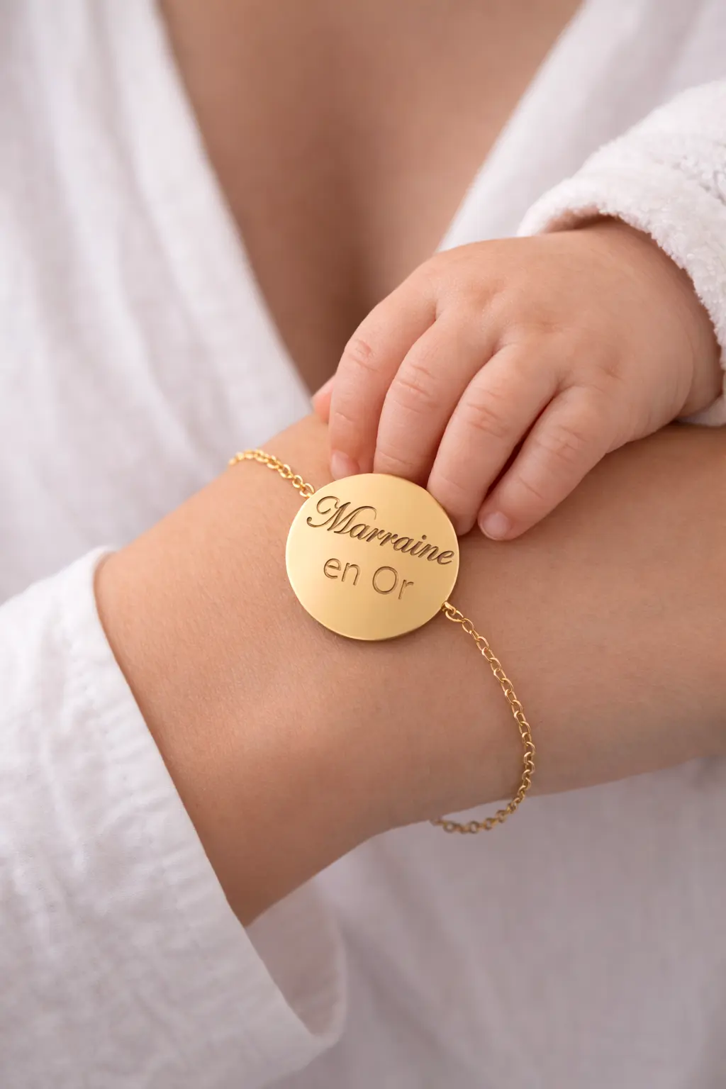 Bijoux Marraine personnalisé doré