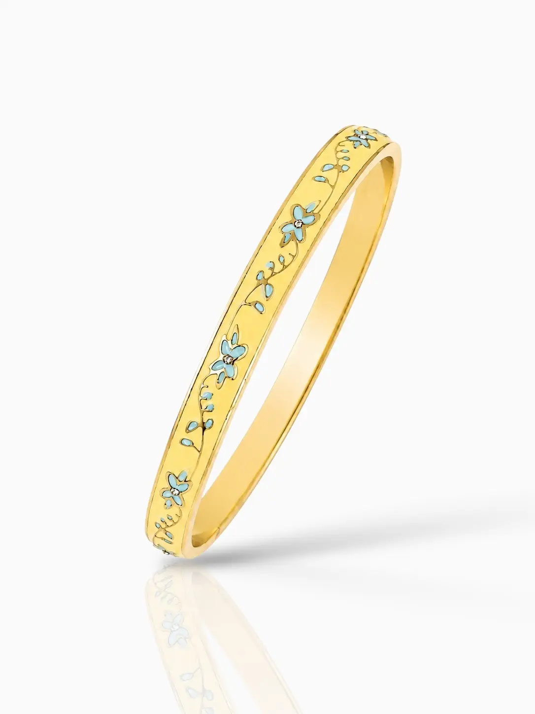 Jonc Thaïlandais Jaune acier inoxydable doré femme